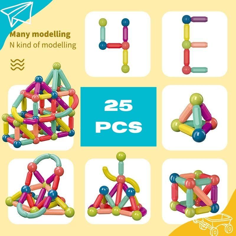 Magnetic Sticks Blocks (25 pieces) | Educational Toy