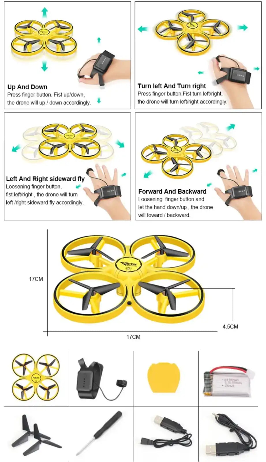 Hand Sensor Drone | Advanced Toy